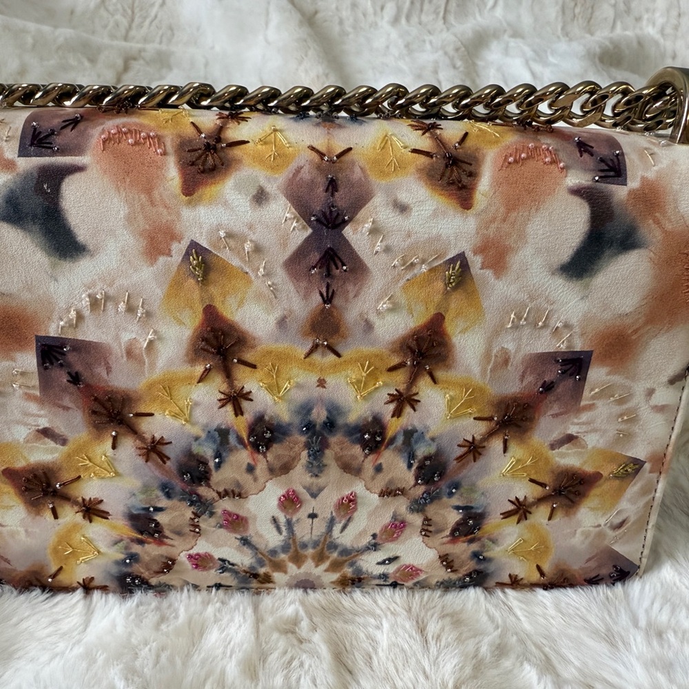 Dior Cream and Brown Crossbody Bag with Gold Chain - Picture 6 of 16